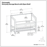 Connaught - Entryway Storage Bench With Shelf - Chestnut - R&R Furniture Gallery (Fountain Valley, CA)