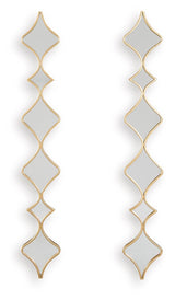 Harriswood - Accent Mirror Set (Set of 2) - Gold Finish - R&R Furniture Gallery (Fountain Valley, CA)