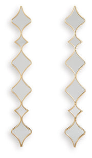 Harriswood - Accent Mirror Set (Set of 2) - Gold Finish - R&R Furniture Gallery (Fountain Valley, CA)