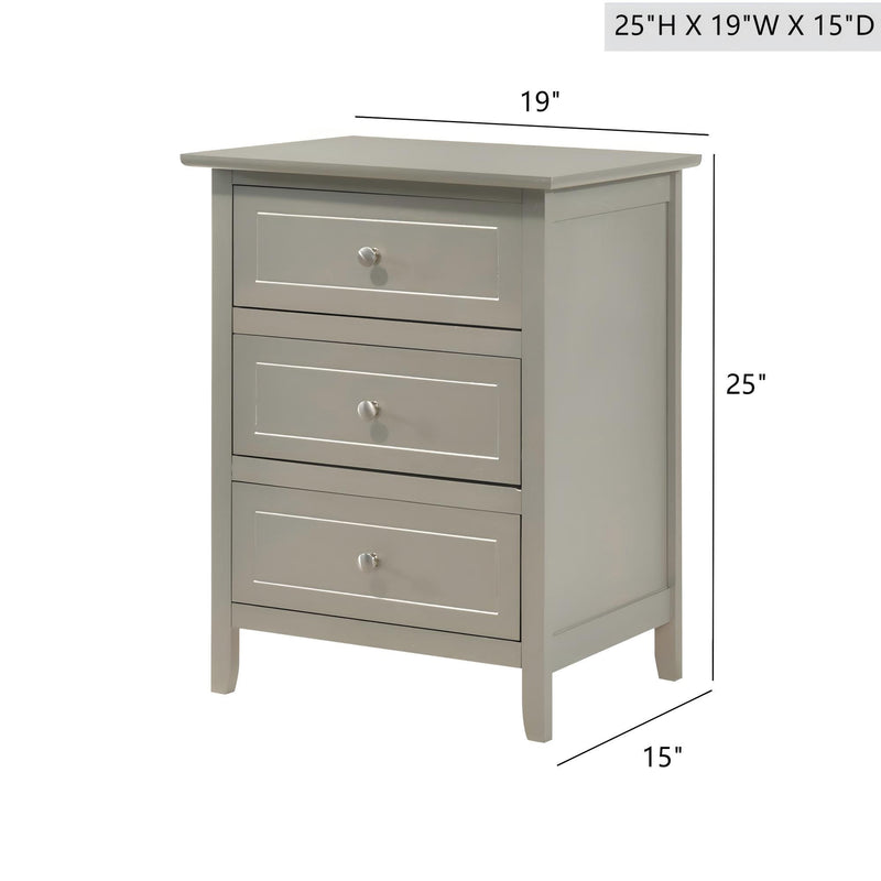 Dove Tailed Drawers 3 Drawer Nightstand - R&R Furniture Gallery (Fountain Valley, CA)