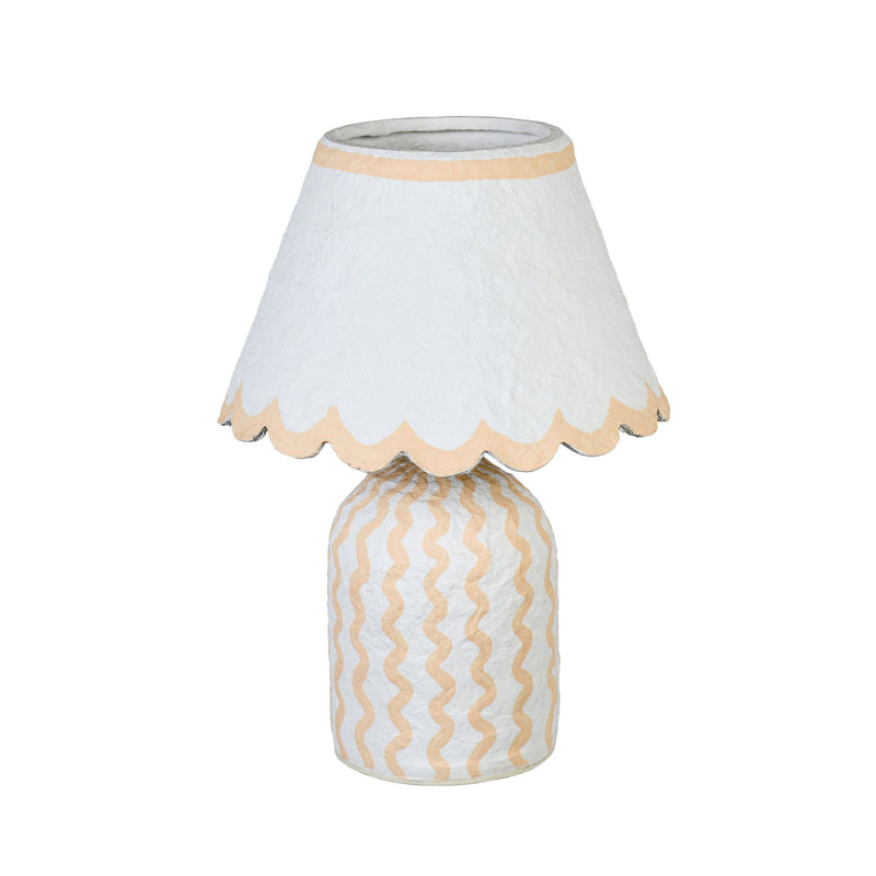 Blum - Scalloped Cotton Mache Table Lamp - R&R Furniture Gallery (Fountain Valley, CA)
