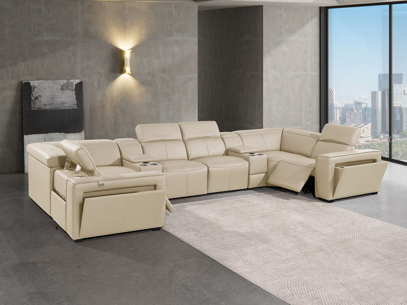 1224 - 8-Piece U-Shaped Sectional Sofa In With 2 Power Recliners & Power Headrests