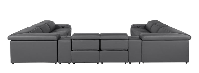 1116 - 10-Piece U-Shaped Sectional Sofa In With 4 Power Recliners & Power Headrests