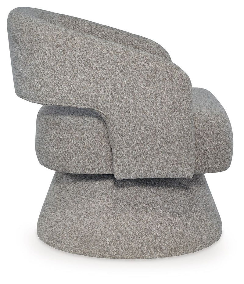 Nashkins - Swivel Accent Chair - Pebble - R&R Furniture Gallery (Fountain Valley, CA)