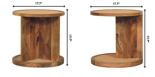 Close Knit Corner End Table - Oak - R&R Furniture Gallery (Fountain Valley, CA)
