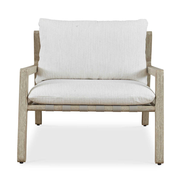 Strapped - Outdoor Lounge Chair - Light Brown / Light Gray