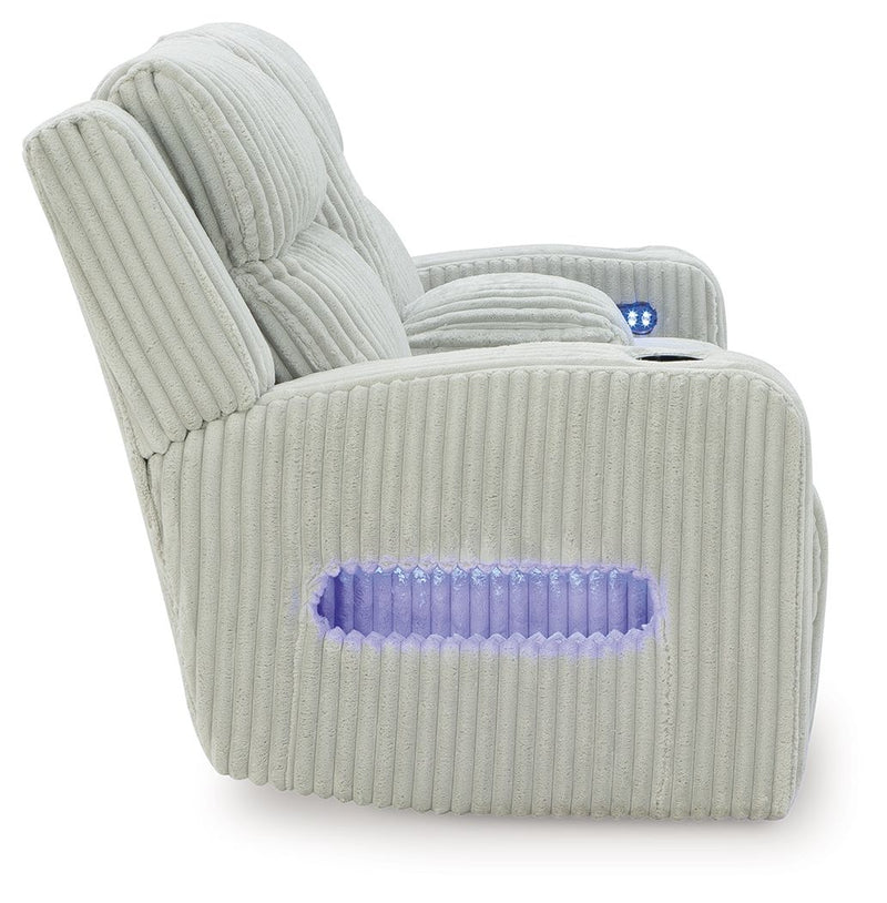Forest Lake - Power Reclining Loveseat With Console / Adj Headrest - R&R Furniture Gallery (Fountain Valley, CA)
