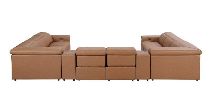 1126 - 10-Piece U-Shaped Sectional Sofa In With 4 Power Recliners & Power Headrests