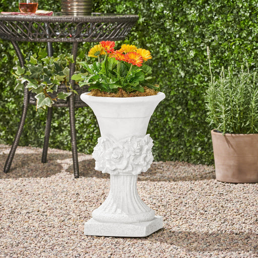 Garden Durable Urn Planter - Antique White - R&R Furniture Gallery (Fountain Valley, CA)