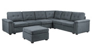 Isla - Fabric Sectional Sofa With Ottoman - R&R Furniture Gallery (Fountain Valley, CA)