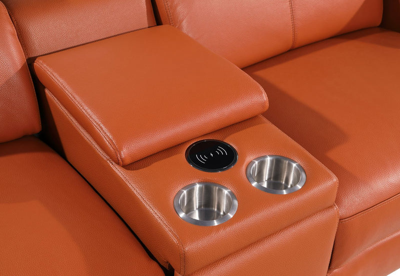 1246 - Modular Power Triple Reclining Sofa, Console Loveseat, And Chair Set With Power Headrests
