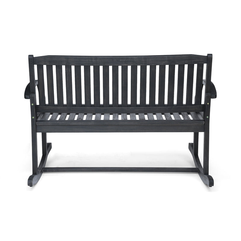 Baxter - Rocking Loveseat - Dark Gray