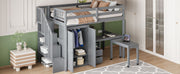 Loft Bed With Stairs, Bookshelf, Drawers, Desk & Wardrobe, Space Saving Multifunctional Furniture - R&R Furniture Gallery (Fountain Valley, CA)