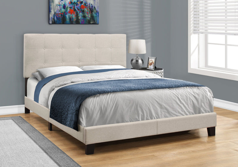 Bed, Upholstered, Frame Only, Transitional - R&R Furniture Gallery (Fountain Valley, CA)