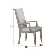 Rocky - Arm Chair (Set of 2) - Fabric & Gray Oak - R&R Furniture Gallery (Fountain Valley, CA)