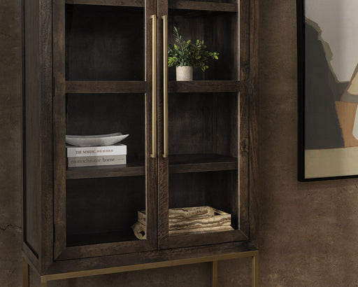Freemont - Solid Wood Tall Cabinet - Kona Brown - R&R Furniture Gallery (Fountain Valley, CA)