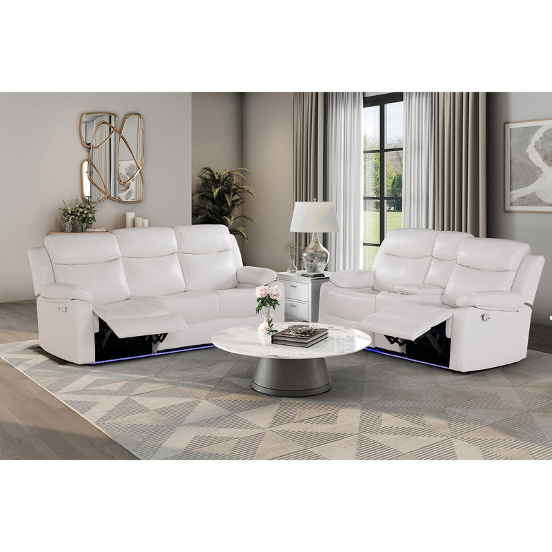 Blanche - Reclining Sofa With LED Lights - R&R Furniture Gallery (Fountain Valley, CA)