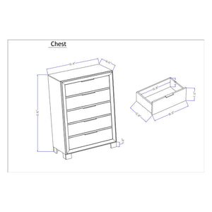 Callisie - Chest With 5 Drawers - Brown