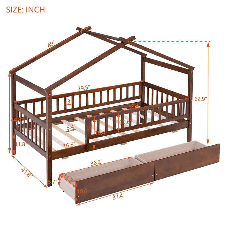 House Bed With 2 Drawers - R&R Furniture Gallery (Fountain Valley, CA)