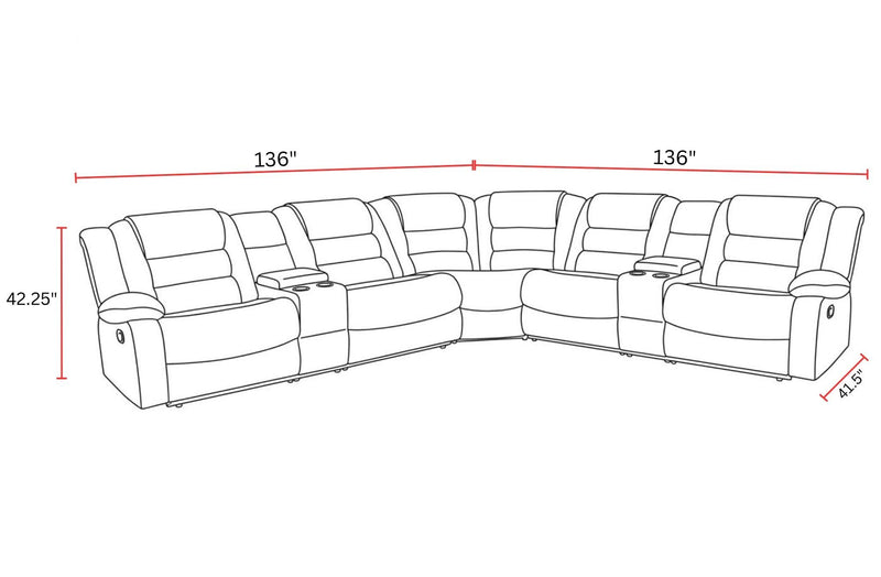 Bolton - Modular Reclining Sectional