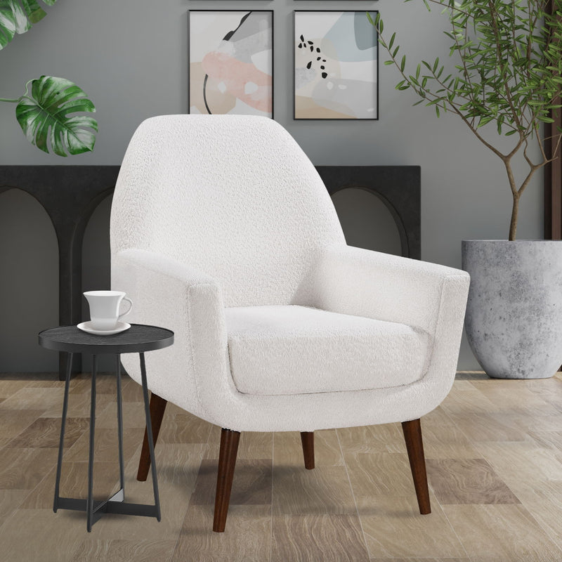 Ranlo - Round Accent Table With Geometric Legs - Black - R&R Furniture Gallery (Fountain Valley, CA)