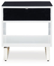 Gardoni - Rectangular End Table - White / Black - R&R Furniture Gallery (Fountain Valley, CA)
