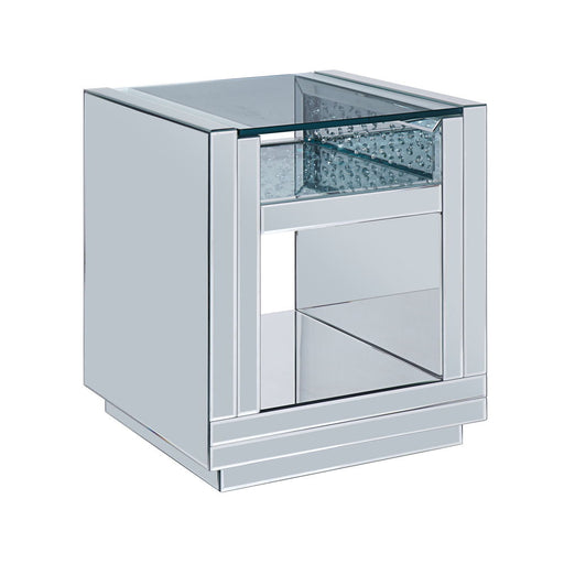 Nysa - 24" End Table - Mirrored & Faux Crystals - R&R Furniture Gallery (Fountain Valley, CA)