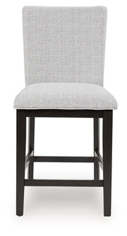 Neymorton - Upholstered Barstool (Set of 2) - Dark Grayish Brown - R&R Furniture Gallery (Fountain Valley, CA)