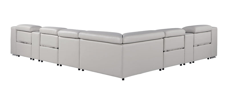 1116 - Power Reclining Italian Leather Sectional - R&R Furniture Gallery (Fountain Valley, CA)