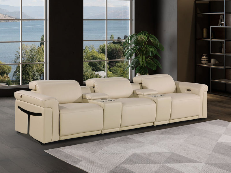 1126 - 5-Piece Modular Power Reclining Sofa In With 3 Power Recliners & Power Headrests - R&R Furniture Gallery (Fountain Valley, CA)
