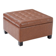 Square Tufted Indoor Ottoman With Lift-Top Storage - R&R Furniture Gallery (Fountain Valley, CA)