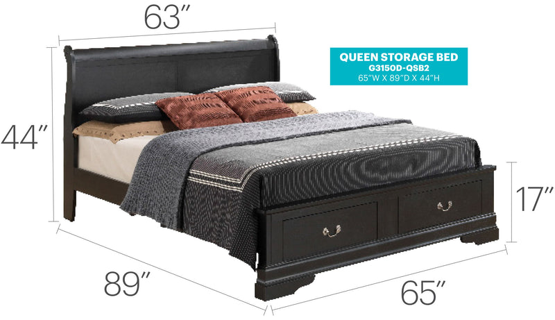 Upholstered Panel Sleigh Bed Design - R&R Furniture Gallery (Fountain Valley, CA)