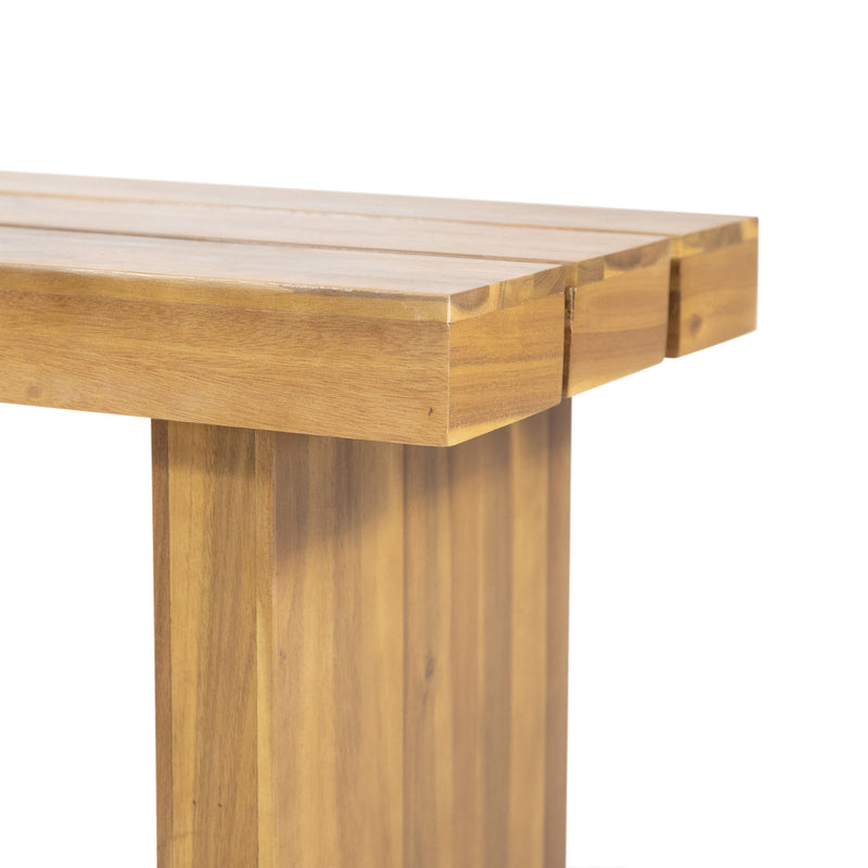 Nahanni - Rustic Acacia Wood Bench With Slat Design - Natural - R&R Furniture Gallery (Fountain Valley, CA)