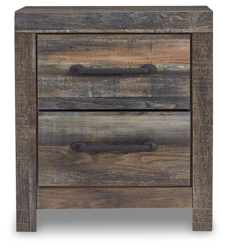 Drystan - Two Drawer Night Stand - Brown / Beige - R&R Furniture Gallery (Fountain Valley, CA)