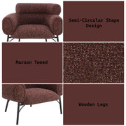 Mardi - Chair - Maroon Tweed - R&R Furniture Gallery (Fountain Valley, CA)