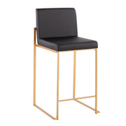 Lumi Source Fuji high back contemporary counter stool with stylish design, shown as part of a stool set.