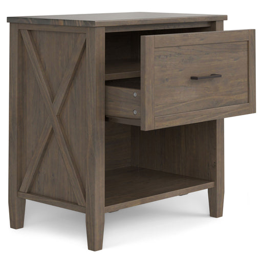 Ela - Bedside Table - Smoky Brown - R&R Furniture Gallery (Fountain Valley, CA)