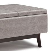Owen - Tray Top Small Coffee Table Upholstered Storage Ottoman - R&R Furniture Gallery (Fountain Valley, CA)