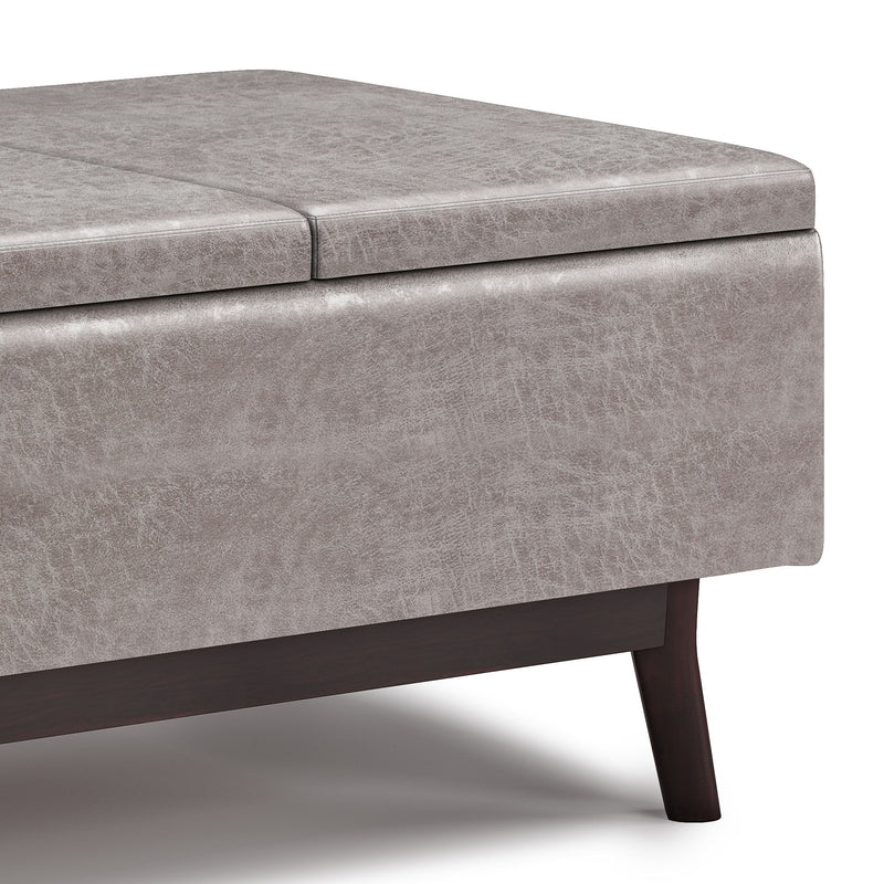 Owen - Tray Top Small Coffee Table Upholstered Storage Ottoman - R&R Furniture Gallery (Fountain Valley, CA)
