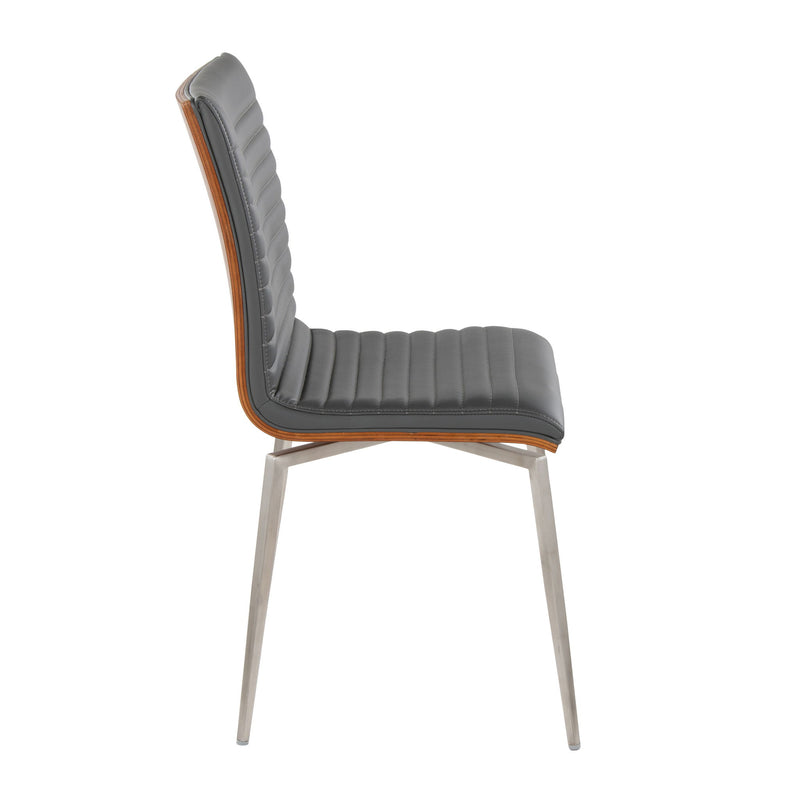 Set of two Lumi Source Mason contemporary dining chairs with swivel bases, featuring modern design and comfortable seating.