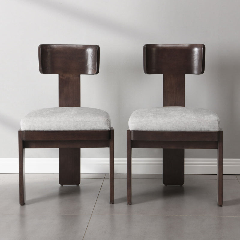 Upholstered Dining Fabric Side Chairs (Set of 2) - R&R Furniture Gallery (Fountain Valley, CA)