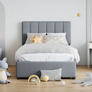 Upholstered Platform Bed With A Hydraulic Storage System - R&R Furniture Gallery (Fountain Valley, CA)