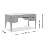 Dauphin - 5 Drawer Executive Desk - R&R Furniture Gallery (Fountain Valley, CA)