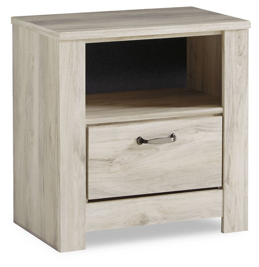 Bellaby - One Drawer Night Stand - Whitewash - R&R Furniture Gallery (Fountain Valley, CA)