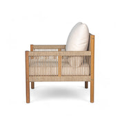 Modern Outdoor Woven Lounge Chair With Solid Wood Frame - Teak - R&R Furniture Gallery (Fountain Valley, CA)