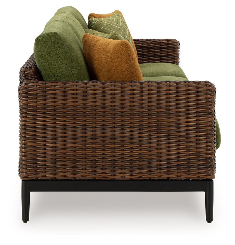 Horizon Hall - Sofa With Cushion - Brown / Green - R&R Furniture Gallery (Fountain Valley, CA)