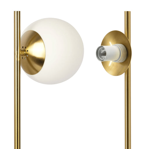 Ethereal - Modern Small Table Lamp, Desk Lamp Fixture With Globe Shade - Gold / White - R&R Furniture Gallery (Fountain Valley, CA)