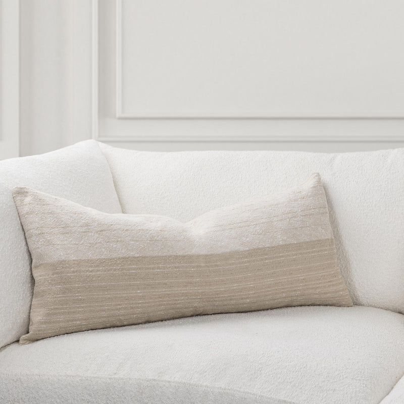 Classic Home Beryl accent pillow with textured fabric and decorative pattern, perfect for sofa or bed decor.