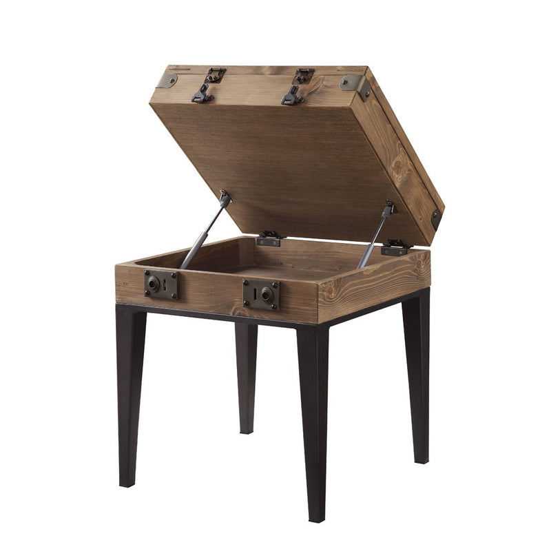 Kolin - Accent Table - Rustic Oak & Matte Gray - R&R Furniture Gallery (Fountain Valley, CA)