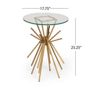 Table With Sunburst Design - Gold - R&R Furniture Gallery (Fountain Valley, CA)